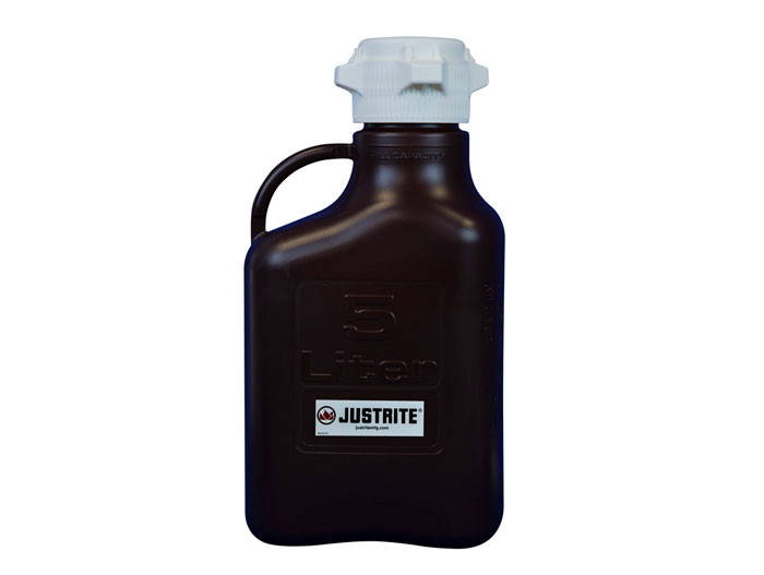5 Liter Polypropylene Carboy, 83mm Cap, Dark Amber - 12943